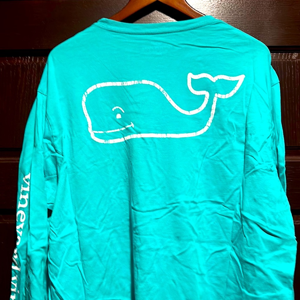 Mens XXL aqua vineyard vines long sleeve tshirt